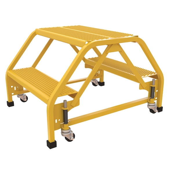 1.67 ft Perforated Steel Stepladder W/ Casters